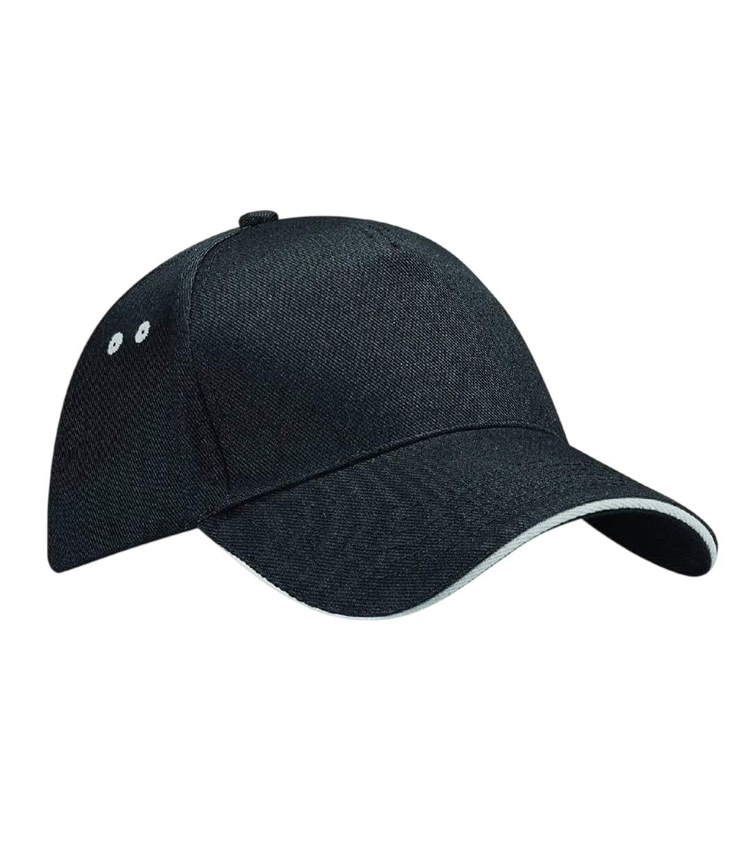 Casquette De Baseball Noir Gris Clair Beechfield-1