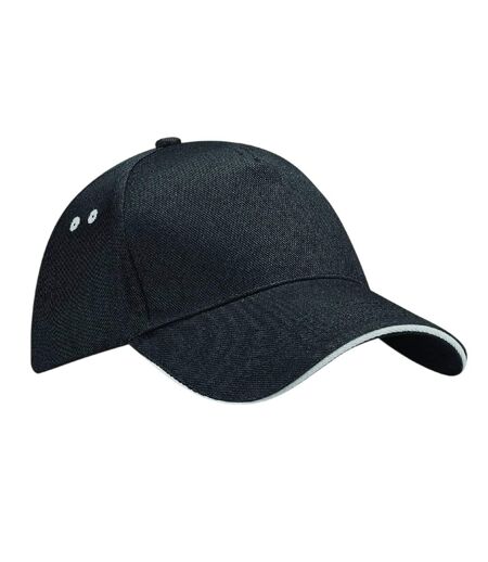 Casquette De Baseball Noir Gris Clair Beechfield