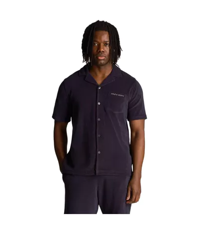 Chemise De Vacances Towelling Homme Bleu Marine Lyle & Scott