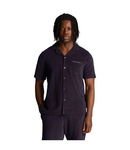 Chemise De Vacances Towelling Homme Bleu Marine Lyle & Scott