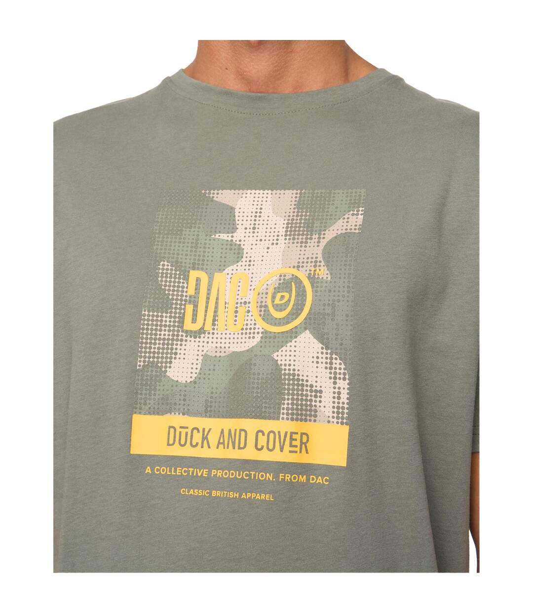 Mens Camostack T-shirt Dark Olive Duck And Cover-4