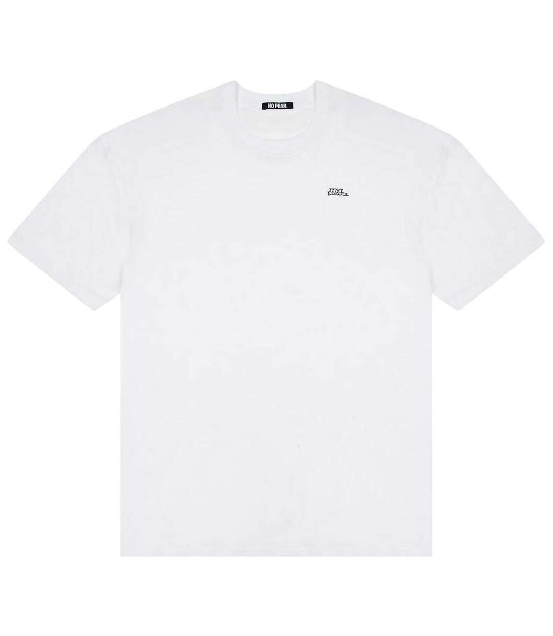 Mens Logo Cotton T-shirt White No Fear-1