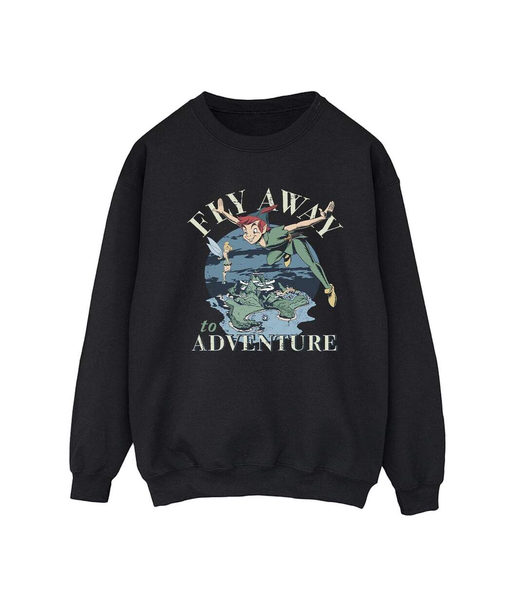 Disney Sweat-shirt Womens/Ladies Peter Pan Fly Away To Adventure (Noir) - UTBI32497-1