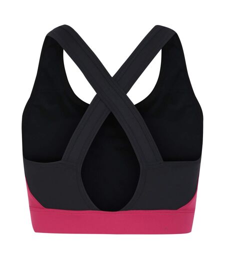 Brassière de sport swift femme noir / rose foncé Dare 2B