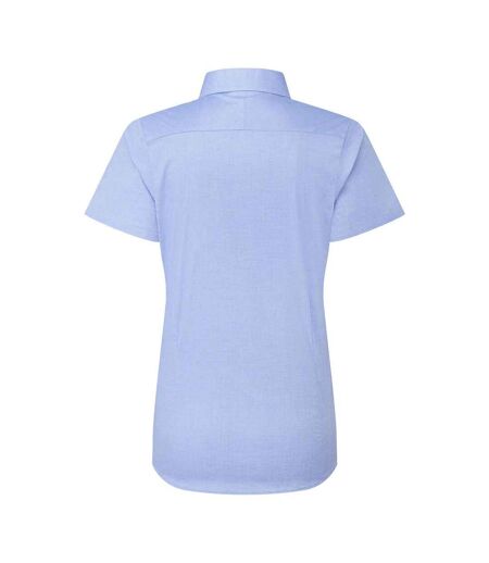 Womens/ladies supreme oxford short-sleeved formal shirt oxford blue Premier