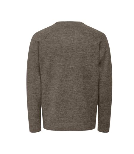 Pull marron chiné homme only & sons thomas