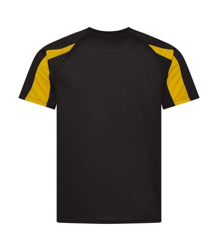 Just Cool - T-shirt sport contraste - Homme (Noir/Or) - UTRW685