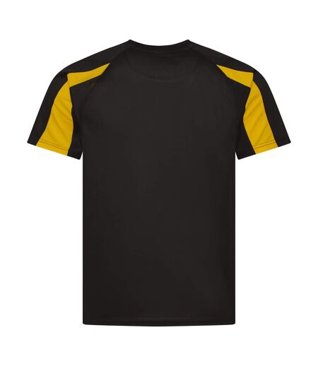 Just Cool - T-shirt sport contraste - Homme (Noir/Or) - UTRW685