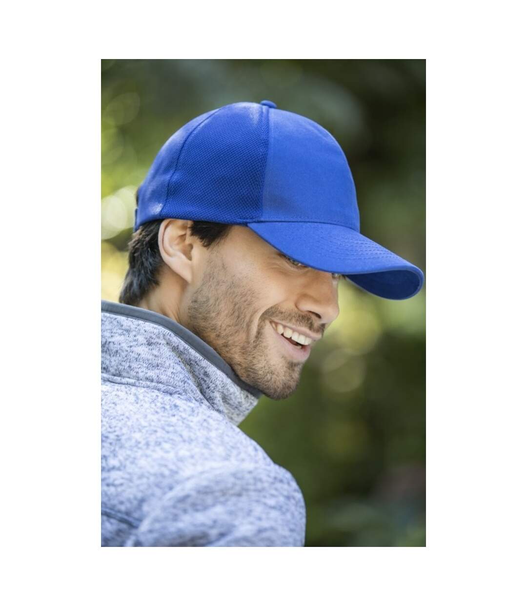Unisex adult drake 6 panel trucker cap blue Elevate-4