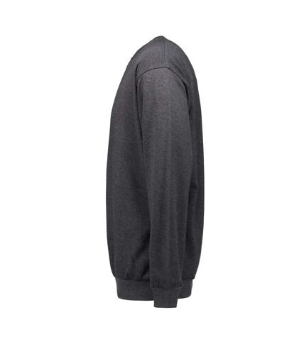 ID Unisex Classic Round Neck Sweatshirt (Anthracite melange) - UTID275