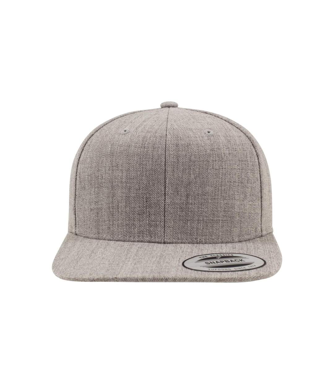 Unisex Adult Classic Snapback Cap Heather Grey Flexfit-3