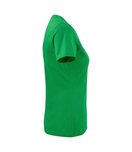 Womens/ladies V Neck T-shirt Fresh Green Printer