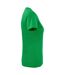 Womens/ladies V Neck T-shirt Fresh Green Printer-3