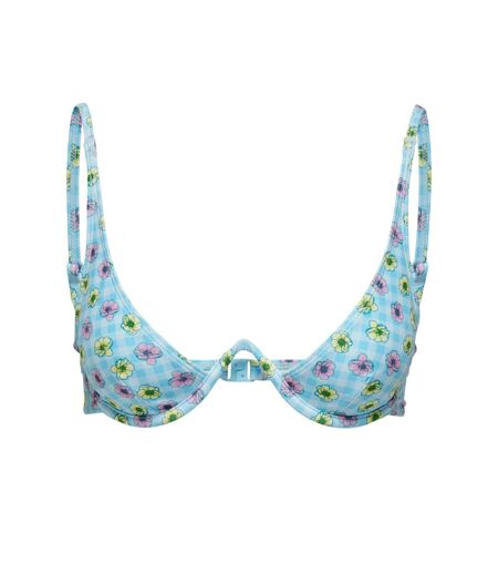 Haut de bikini bleu femme only elly - l