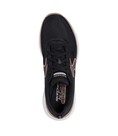 Baskets Flex Appeal 5.0 Femme Noir Rose Doré Skechers