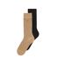 Lot De 2  Chaussettes Motif/style À Pois Homme Beige Noir Boss-2