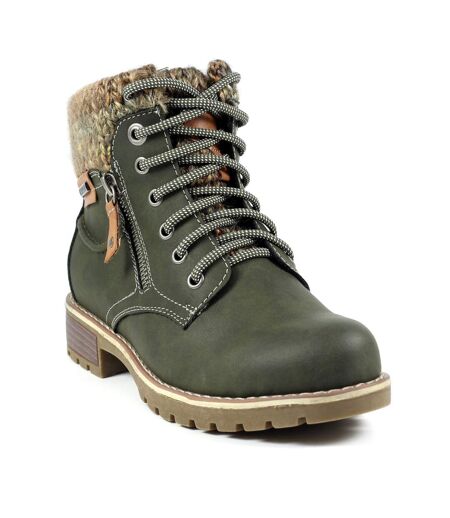 Bottines millie femme vert sombre Lunar