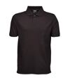 Tee Jays Mens Heavy Pique Short Sleeve Polo Shirt (Black)