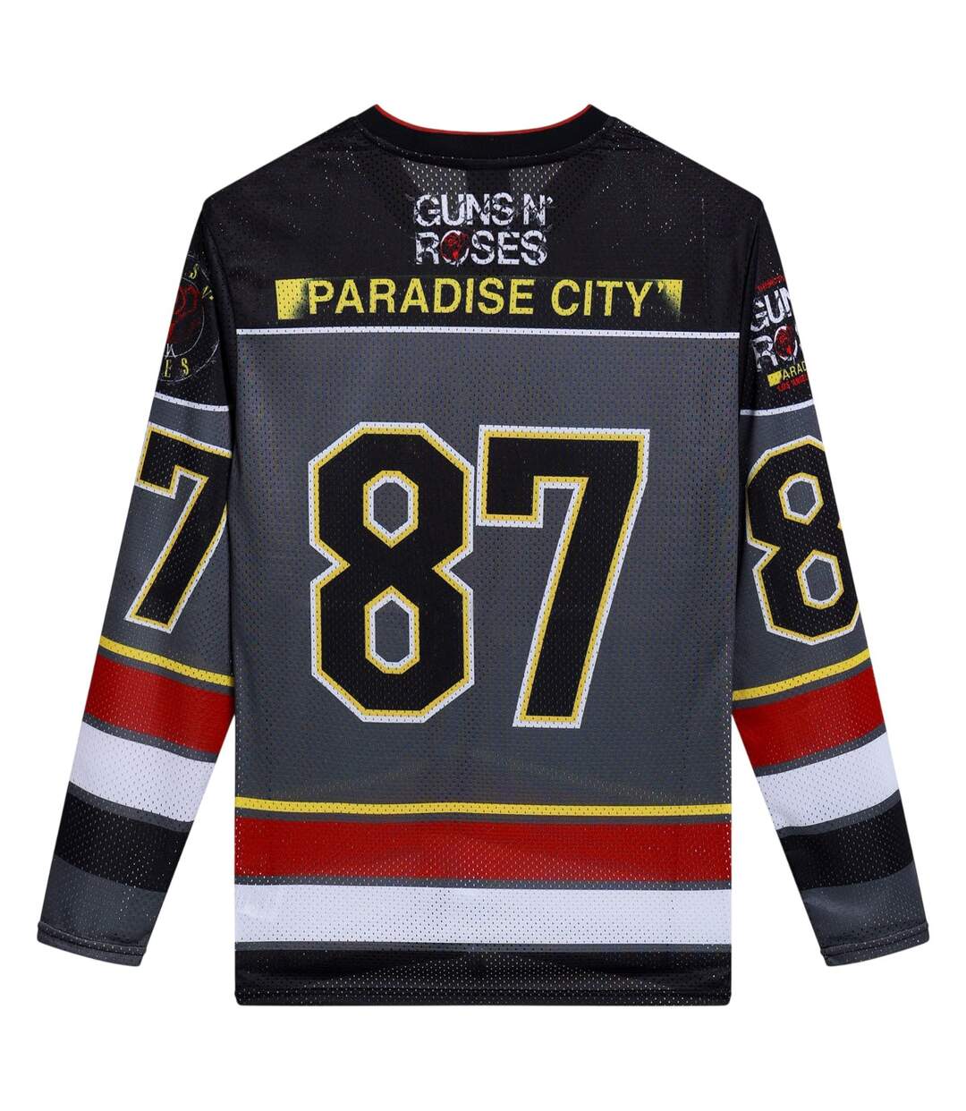 Maillot Hockey Motif/style Guns N Roses Adulte Gris Amplified-2
