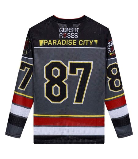 Maillot Hockey Motif/style Guns N Roses Adulte Gris Amplified