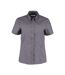 Chemise D'entreprise Oxford À Manches Courtes Pour Femmes Gris Foncé Kustom Kit-2