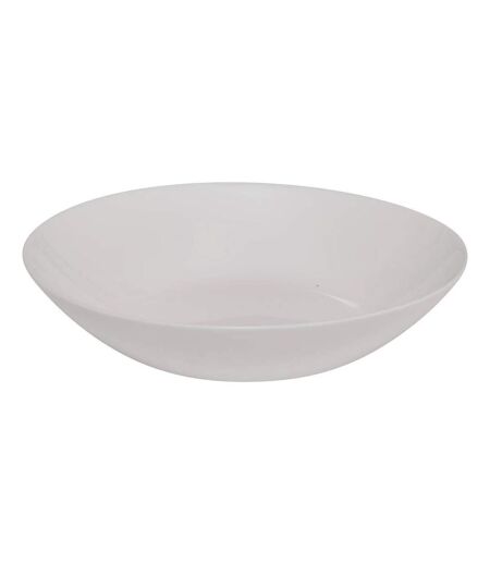 Lot de 6 Assiettes Creuses en Verre Louise 20cm Blanc