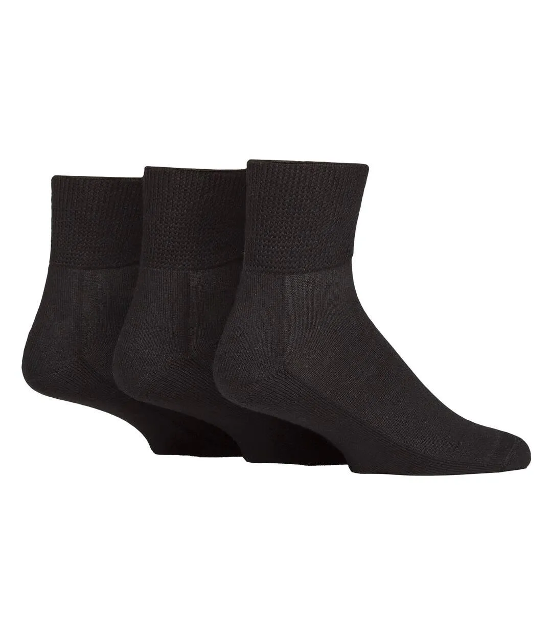 3 Pack Unisex Bamboo Diabetic Ankle Socks Soft Breathable Gentle Fit Everyday-1