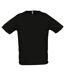 SOLS Mens Sporty Short Sleeve Performance T-Shirt (Black)