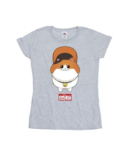 Disney - T-shirt BIG HERO BAYMAX KITTEN FACE - Femme (Gris chiné) - UTBI13376