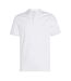 Mens Cotton Standing Collar Polo Shirt White Calvin Klein-1