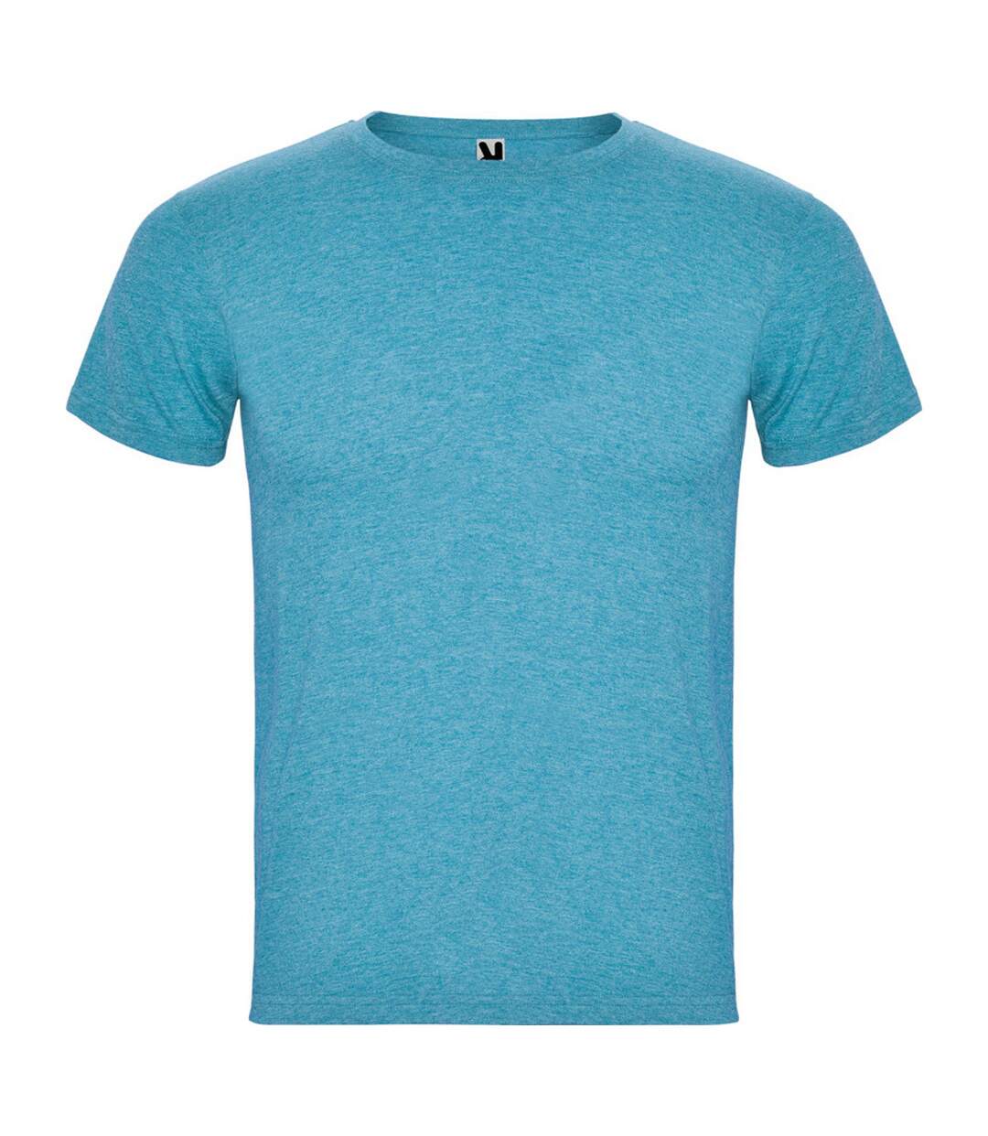 Mens Fox Heather Short-sleeved T-shirt Turquoise Heather Roly-1