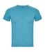 Mens fox heather short-sleeved t-shirt turquoise heather Roly