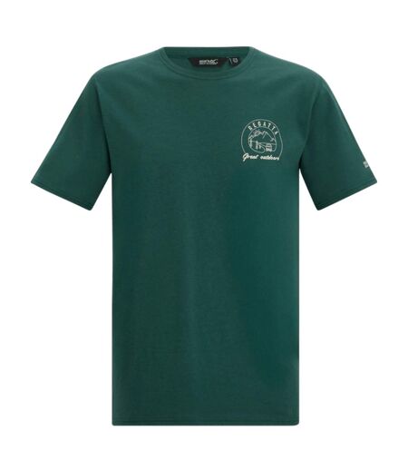 T-shirt Motif/style Lever Du Soleil Cline Homme Vert Regatta