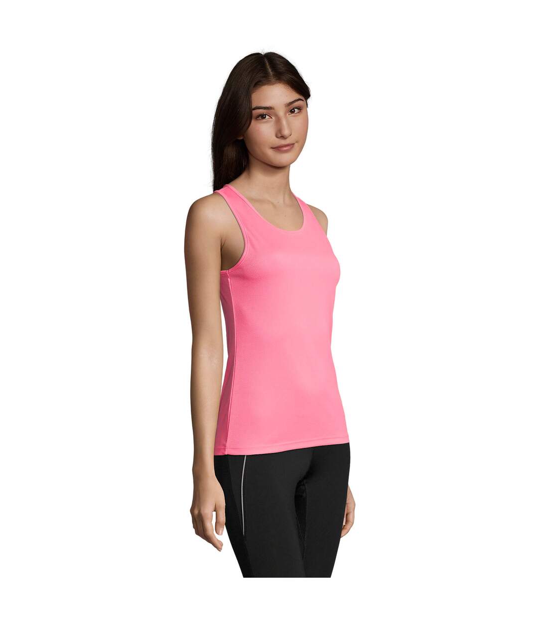 Débardeur Sporty Femme Rose Néon SOLS-1