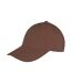 Unisex adult memphis brushed cotton cap chocolate Result Headwear