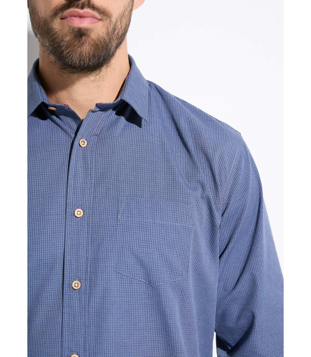 Chemise micro carreaux manches longues-4