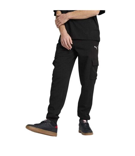 Mens Cotton Logo Sweatpants Black Puma