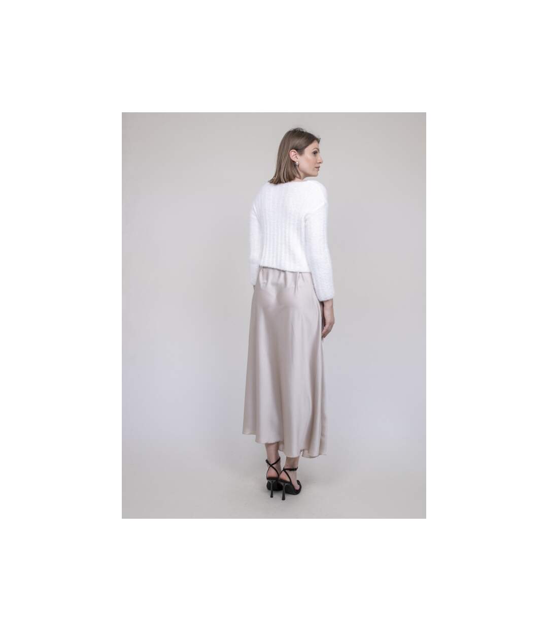 Jupe longue en satin XALPA - Dona X Lisa-2