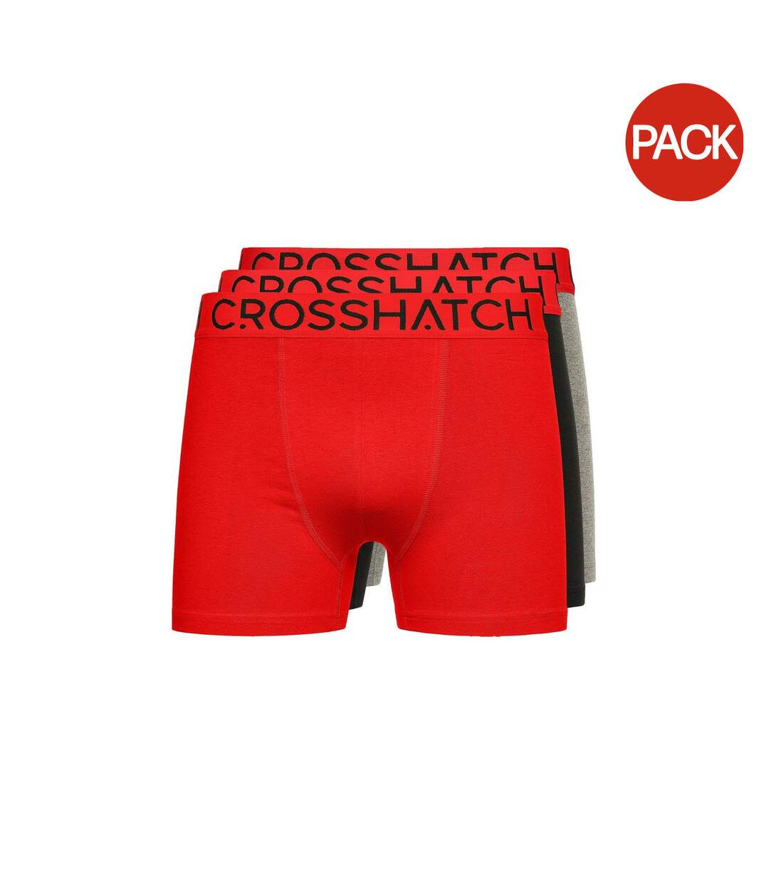 Boxers knightling mve homme rouge / gris / noir Crosshatch-1