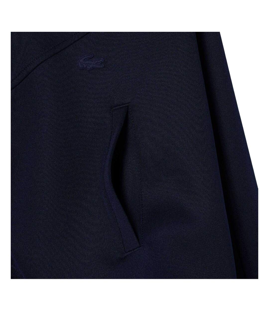 Womens/ladies Full Zip Crop Sweatshirt Navy Lacoste-3