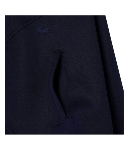 Womens/ladies Full Zip Crop Sweatshirt Navy Lacoste