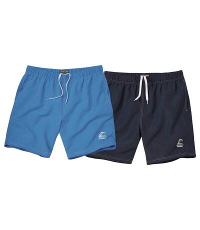 Pack of 2 Men's Summer Shorts - Navy Blue