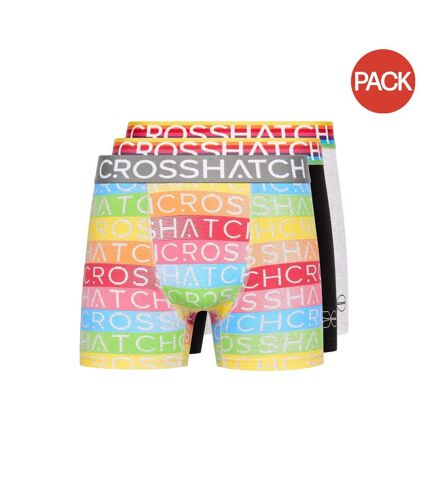 Pack of 3  Mens rainbow boxer shorts  multicoloured Crosshatch