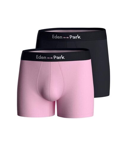 EDEN PARK Lot de 2 Boxers Homme Coton ONEX2 Rose Marine