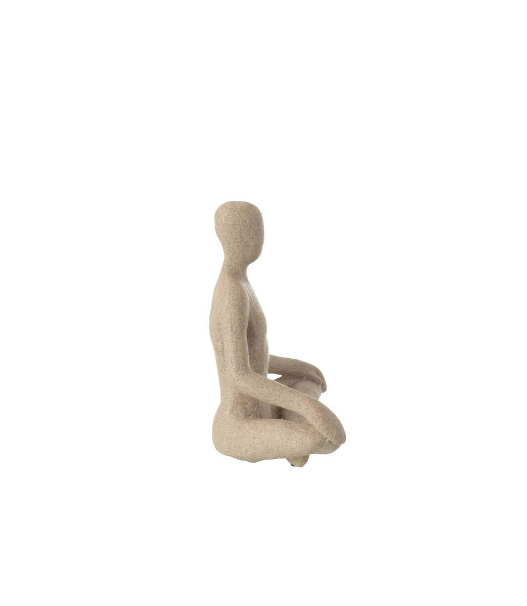 Statuette Yoga en Résine Shawn 31cm Beige-2