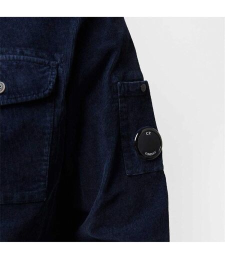 Chemise En Velours Côtelé Avec Poche Poitrine Homme Bleu C.P. Company