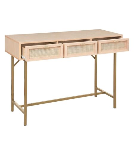Console 3 tiroirs en cannage RAYO - Beige