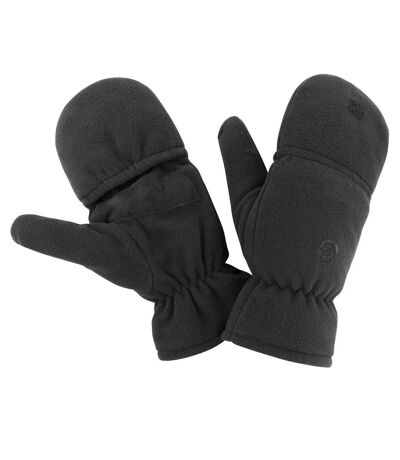 Unisex Adult Fingerless Gloves Black Result