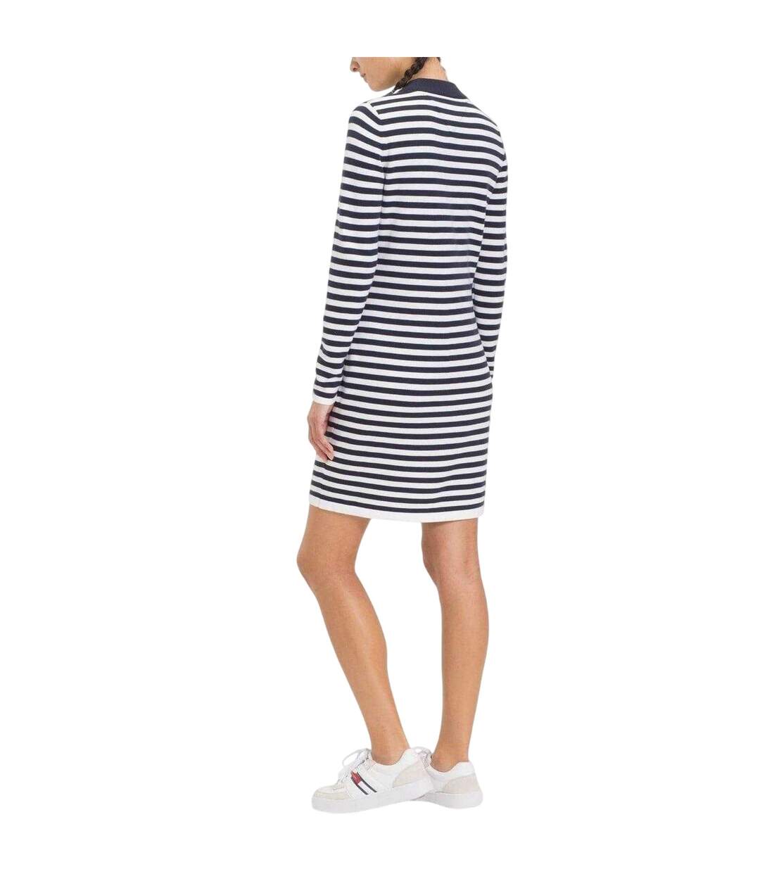 Robe Courte Motif/style À Rayures Femme Bleu Marine Tommy Hilfiger-3