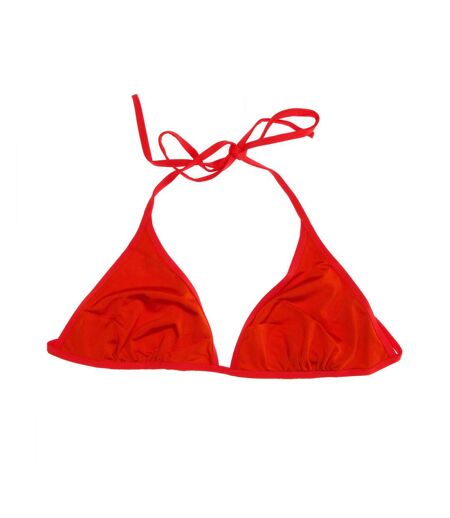 Haut de Bikini Triangle Orange/Rouge Femme Nana Cara Dolce